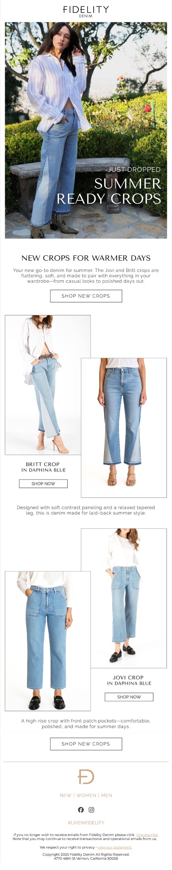Fidelity Denim email