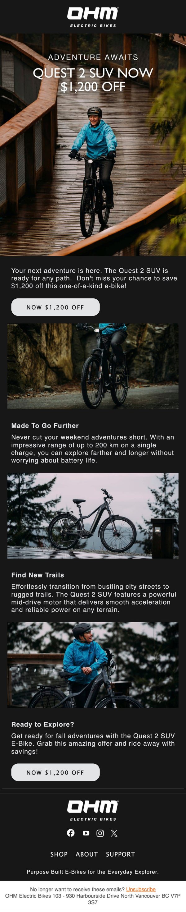 Ohm Electric Bikes email