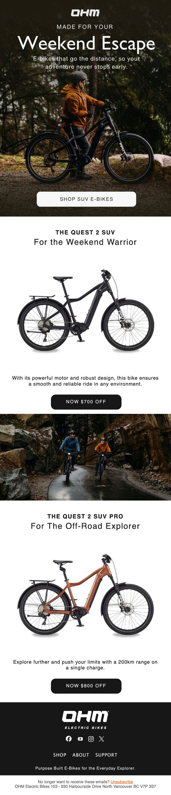 Ohm Electric Bikes email